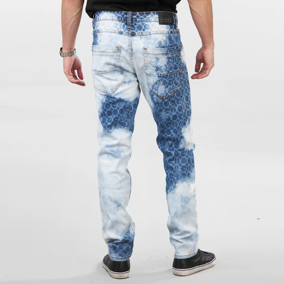 COOGI LINK (MIXED-MEDIA SWEATER PIECED) DENIM JEANS - Image 4