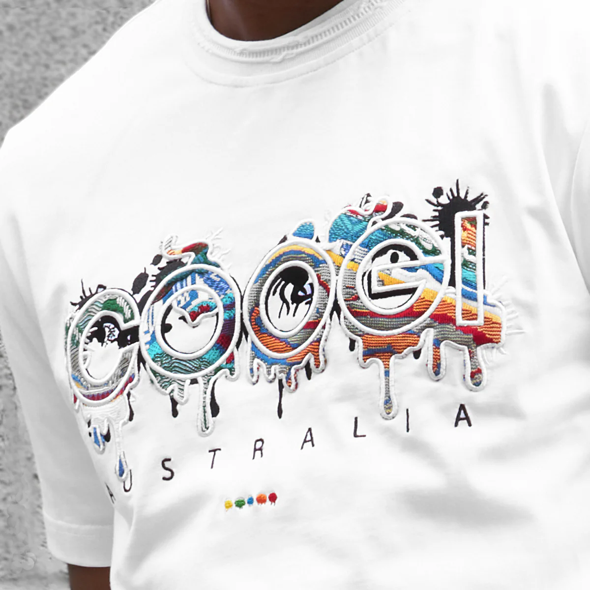 COOGI Logo Drip Tee in White - Image 3