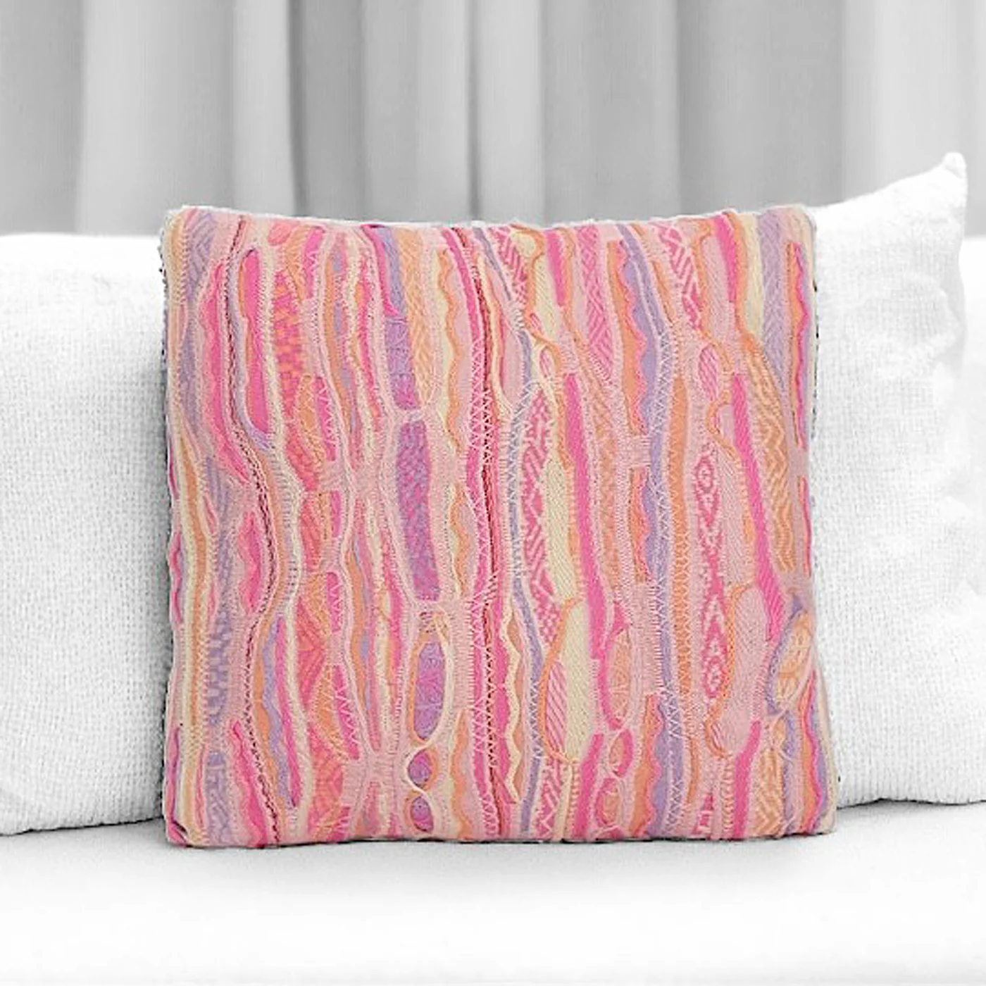 COOGI Pacific Rose Throw Pillow 18x18 Inch - Image 2