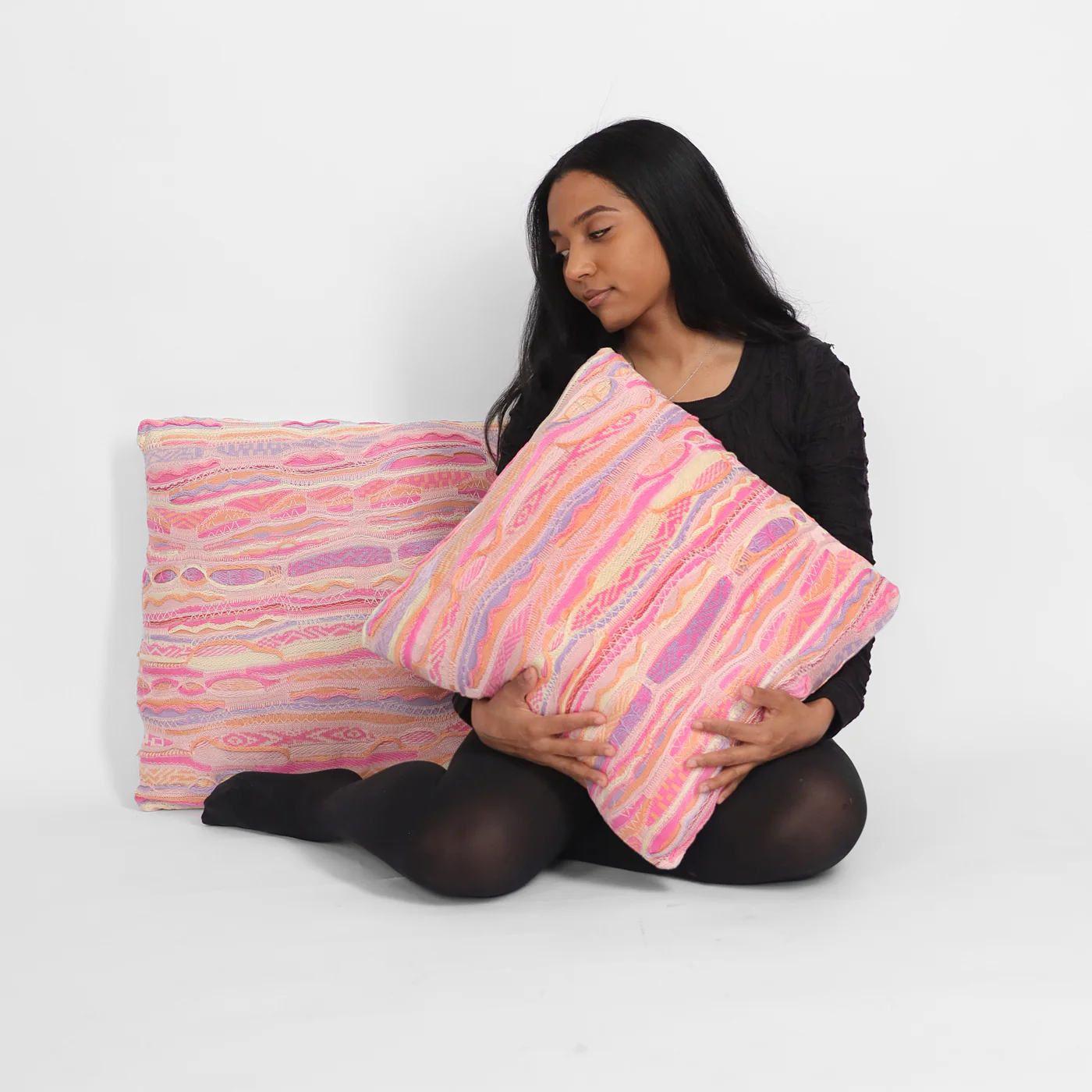 COOGI Pacific Rose Throw Pillow 18x18 Inch - Image 4