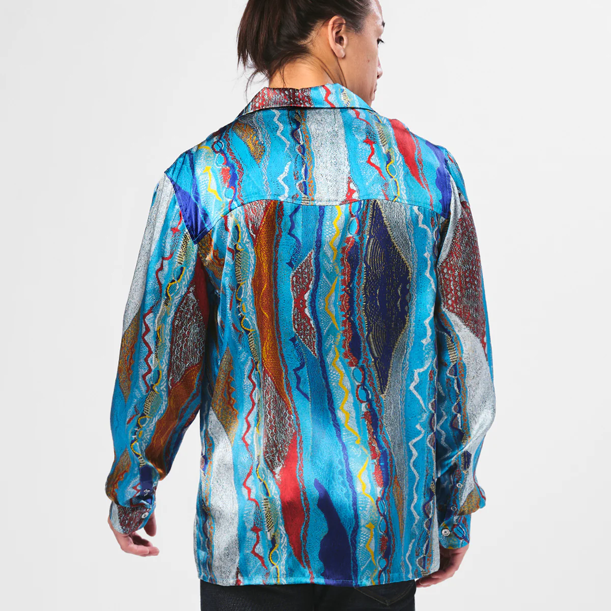 COOGI Silk Shirt in Blues - Image 3