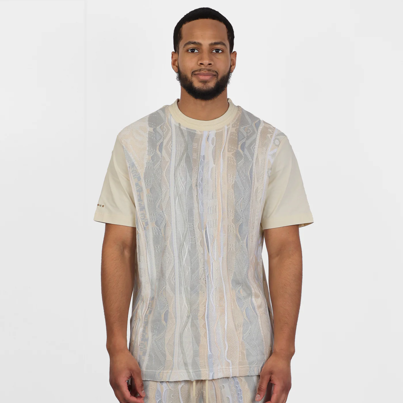 COOGI Sweater-Pieced Tee - Ivory Mist - Image 2