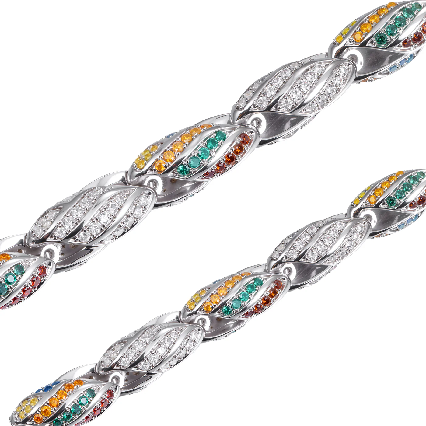 COOGI Twisted Rope Necklace "The Outback" - White Gold Plated - Image 3