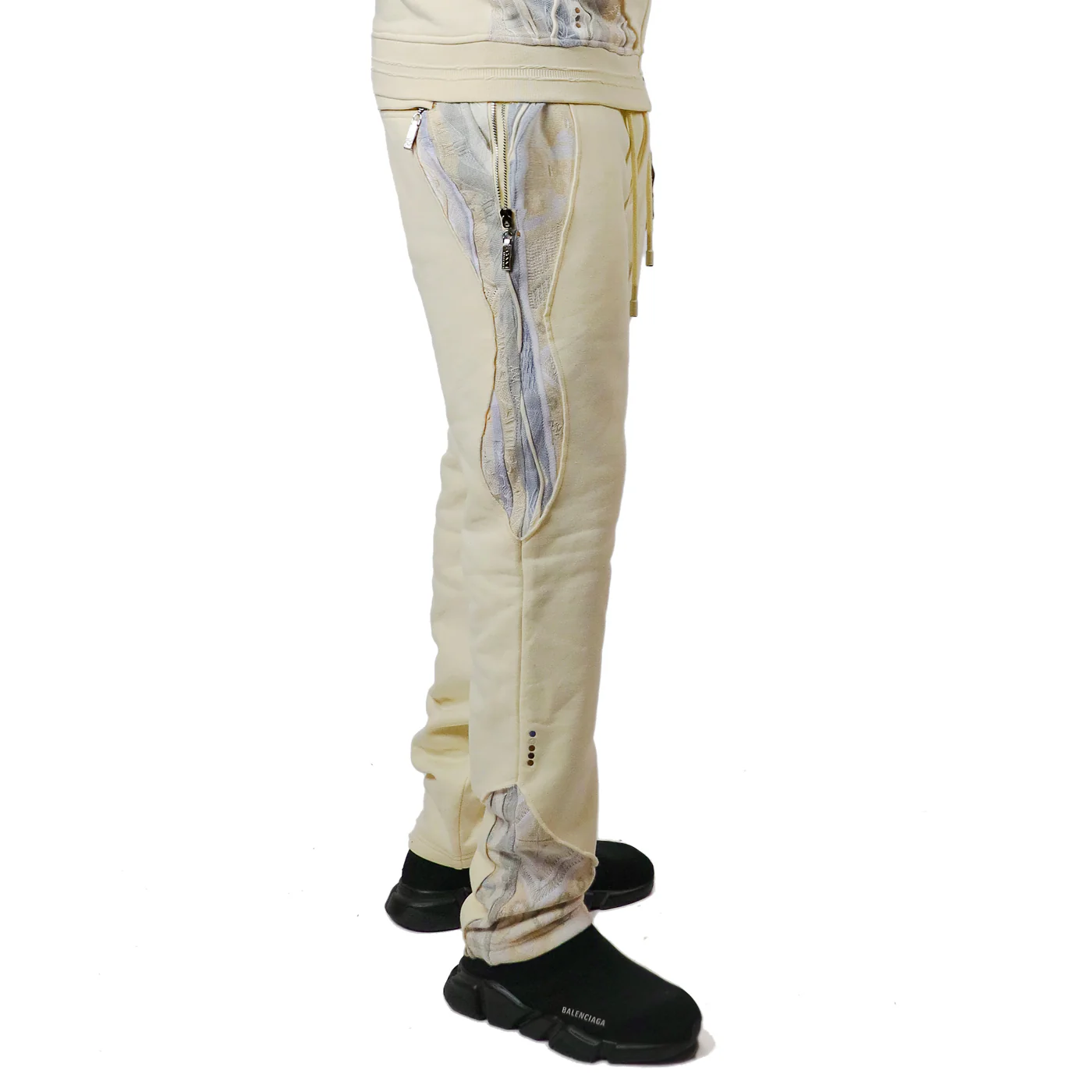 Ivory Mist - Sweater Pieced Fleece Jogger - Image 3