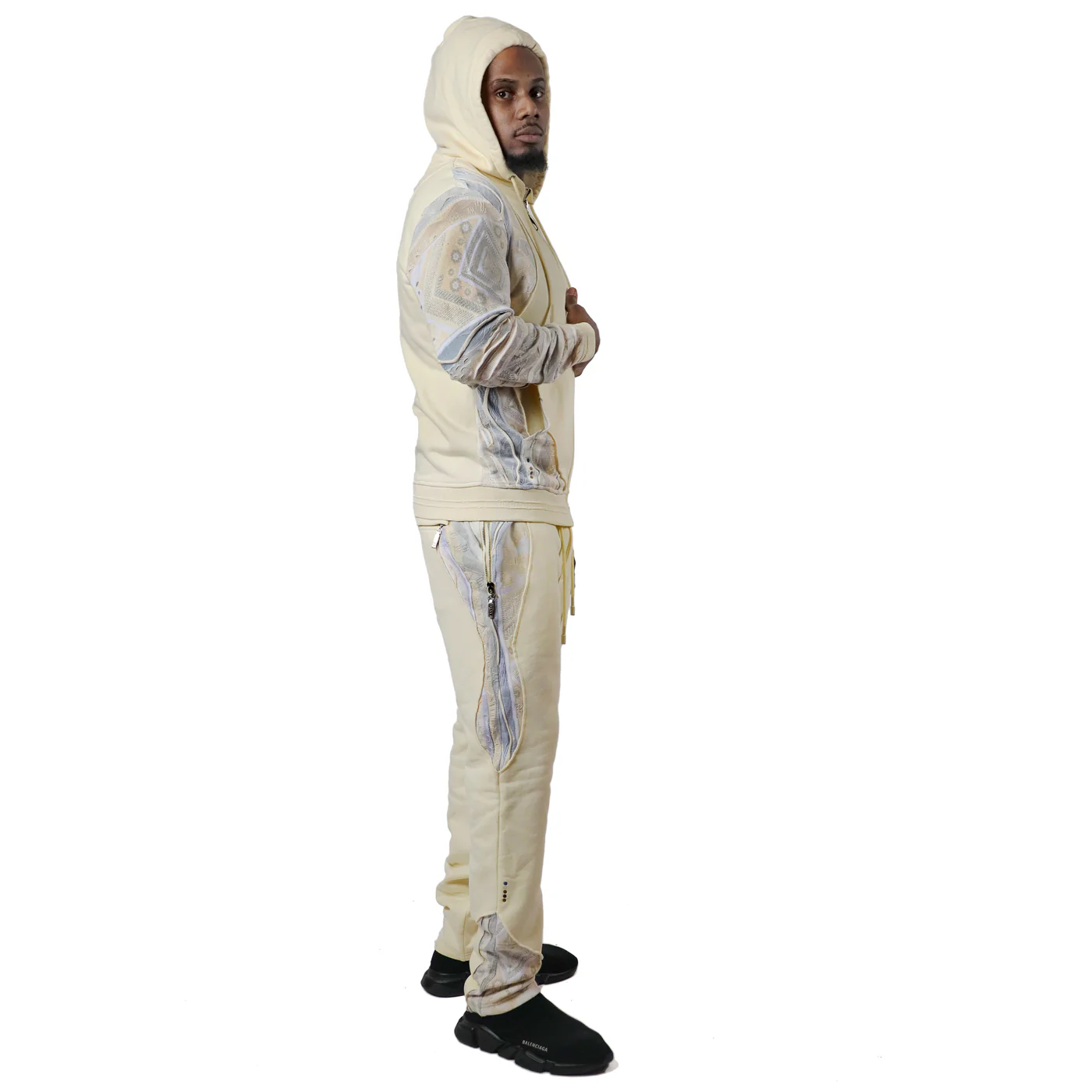 Ivory Mist - Sweater Pieced Fleece Jogger - Image 7
