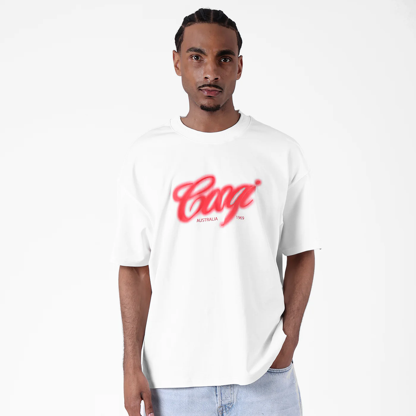 New - COOGI Airbrush Tee - Oversized - White - Image 2