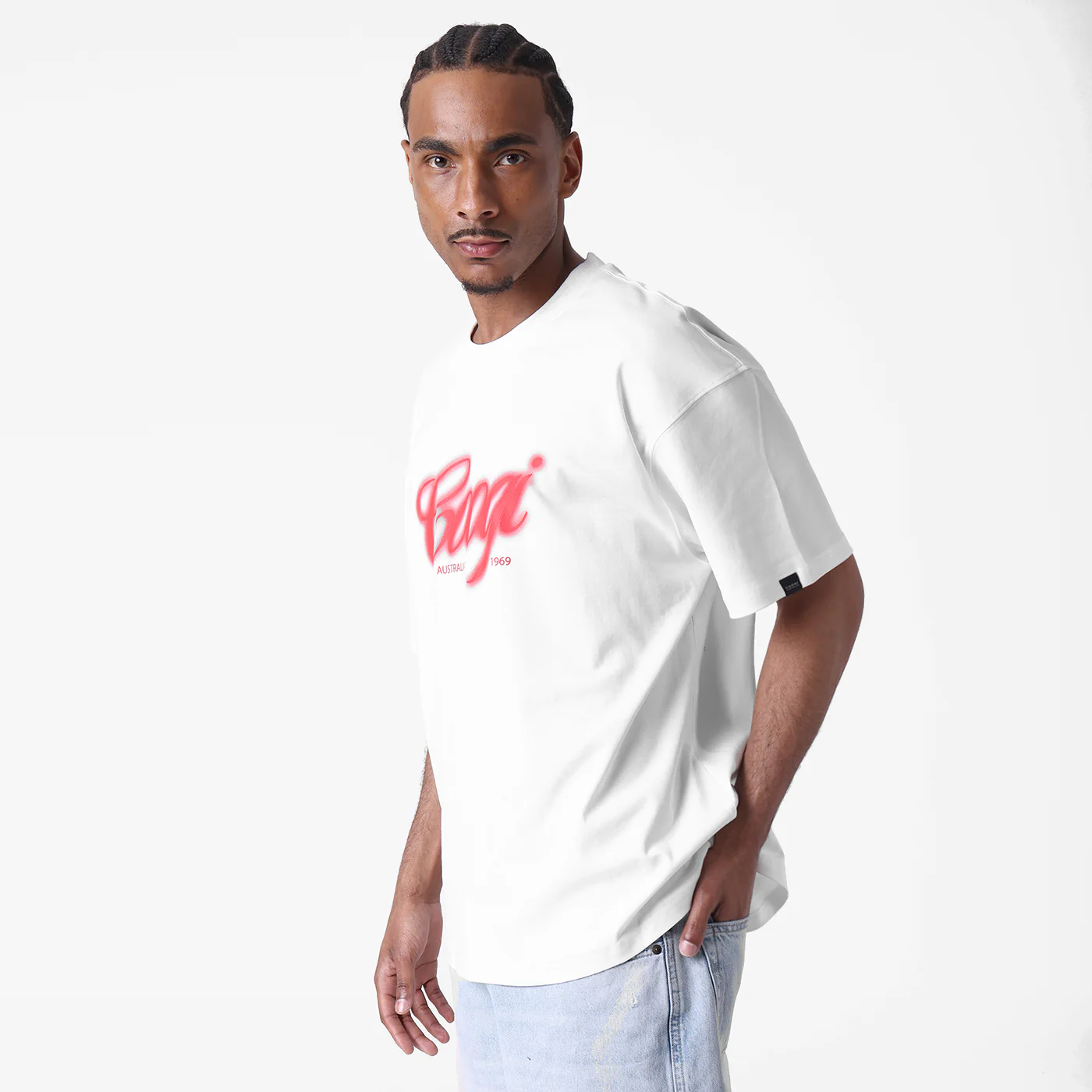 New - COOGI Airbrush Tee - Oversized - White - Image 3