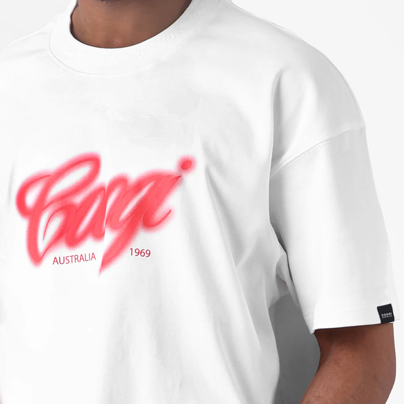 New - COOGI Airbrush Tee - Oversized - White - Image 4