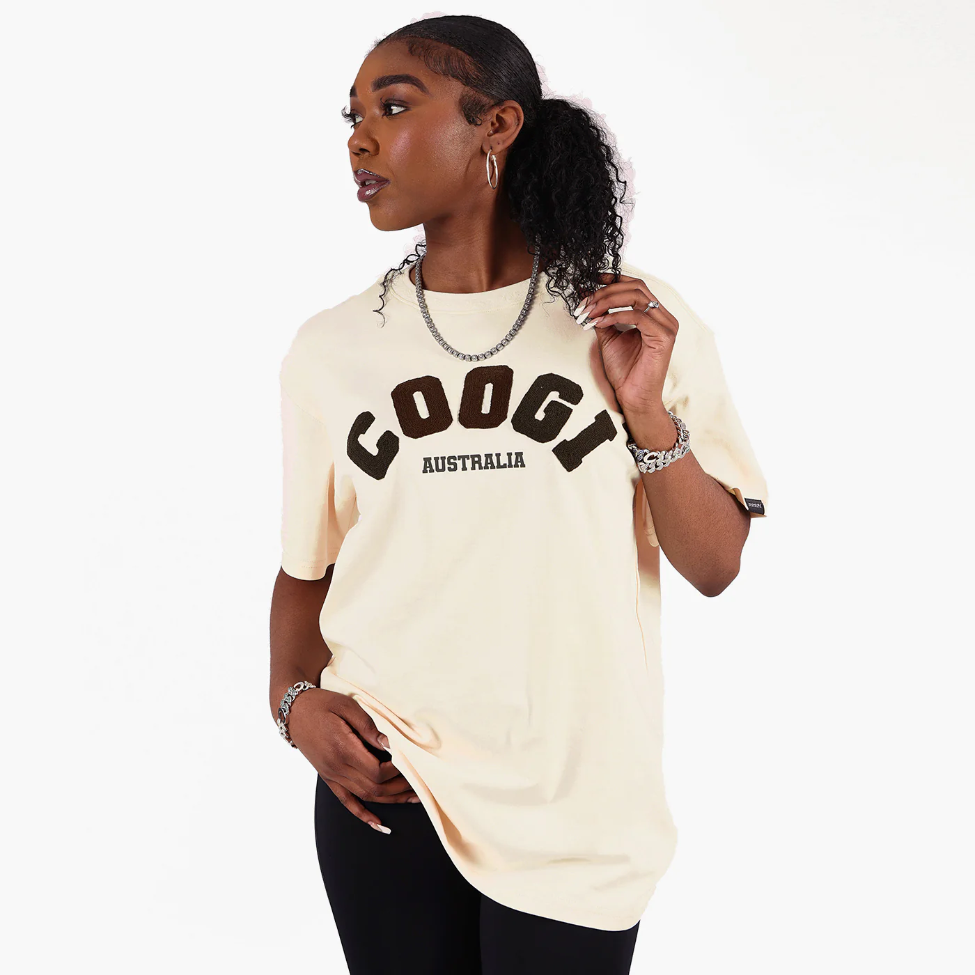 New - COOGI Applique Tee - Cream - Image 5