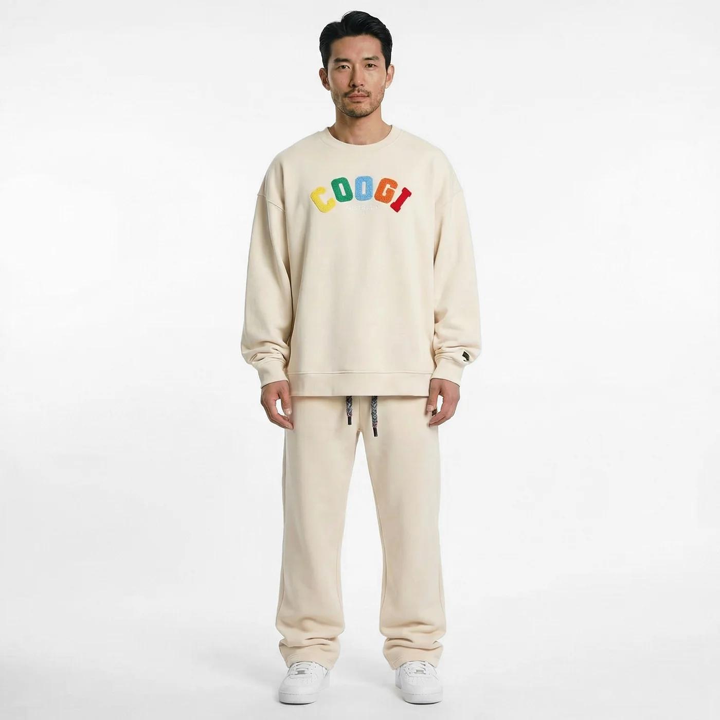 New - COOGI - Block Logo Crew - Oversized - Bone: COOGI Crown Reserve HeavyLuxe Fleece - Image 3