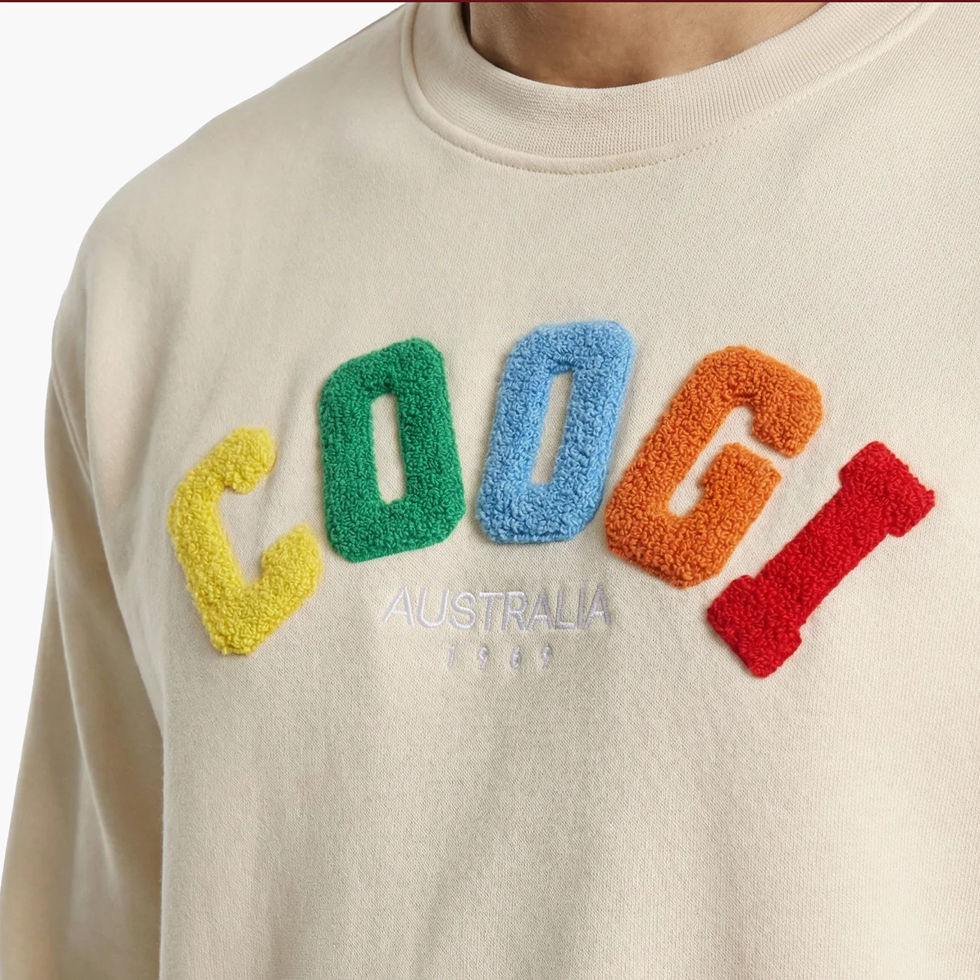 New - COOGI - Block Logo Crew - Oversized - Bone: COOGI Crown Reserve HeavyLuxe Fleece - Image 4
