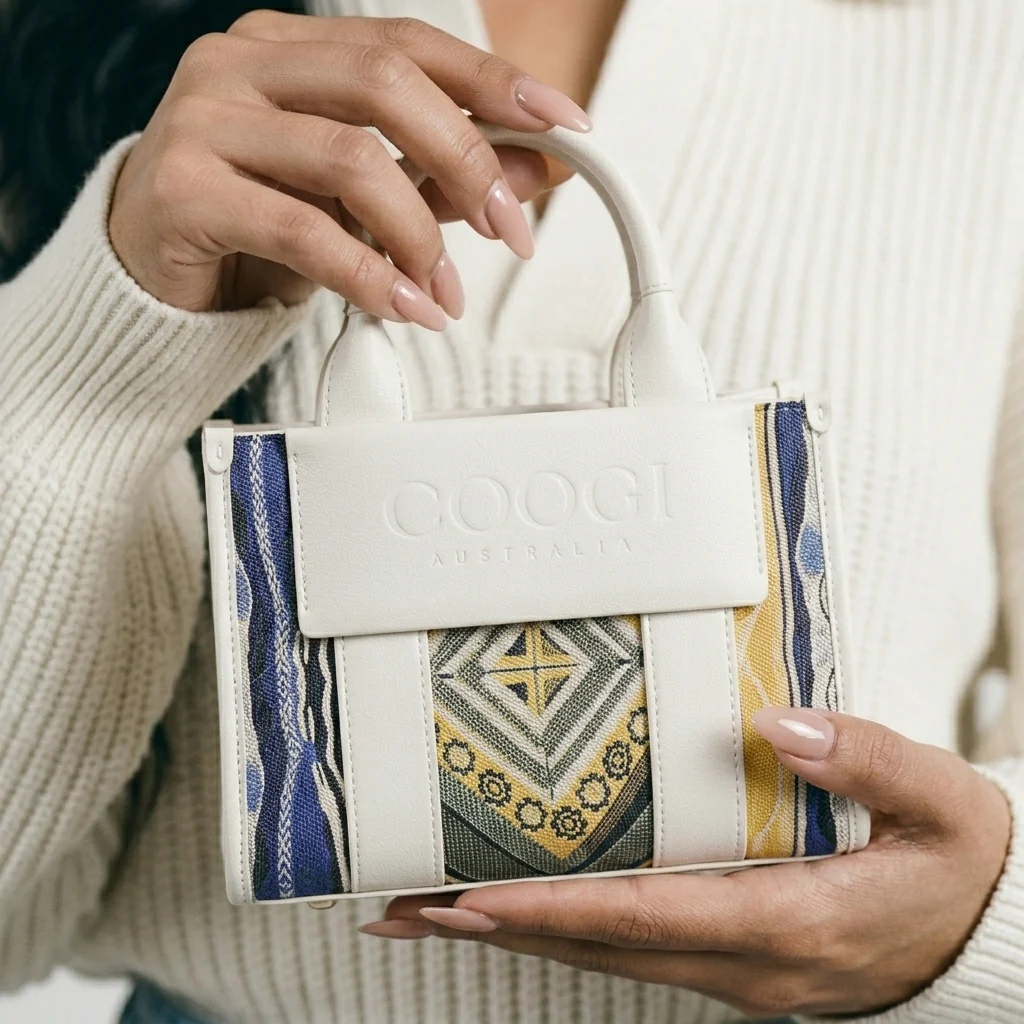 New - COOGI Hamptons Mini Tote Bag - Cream - Image 3
