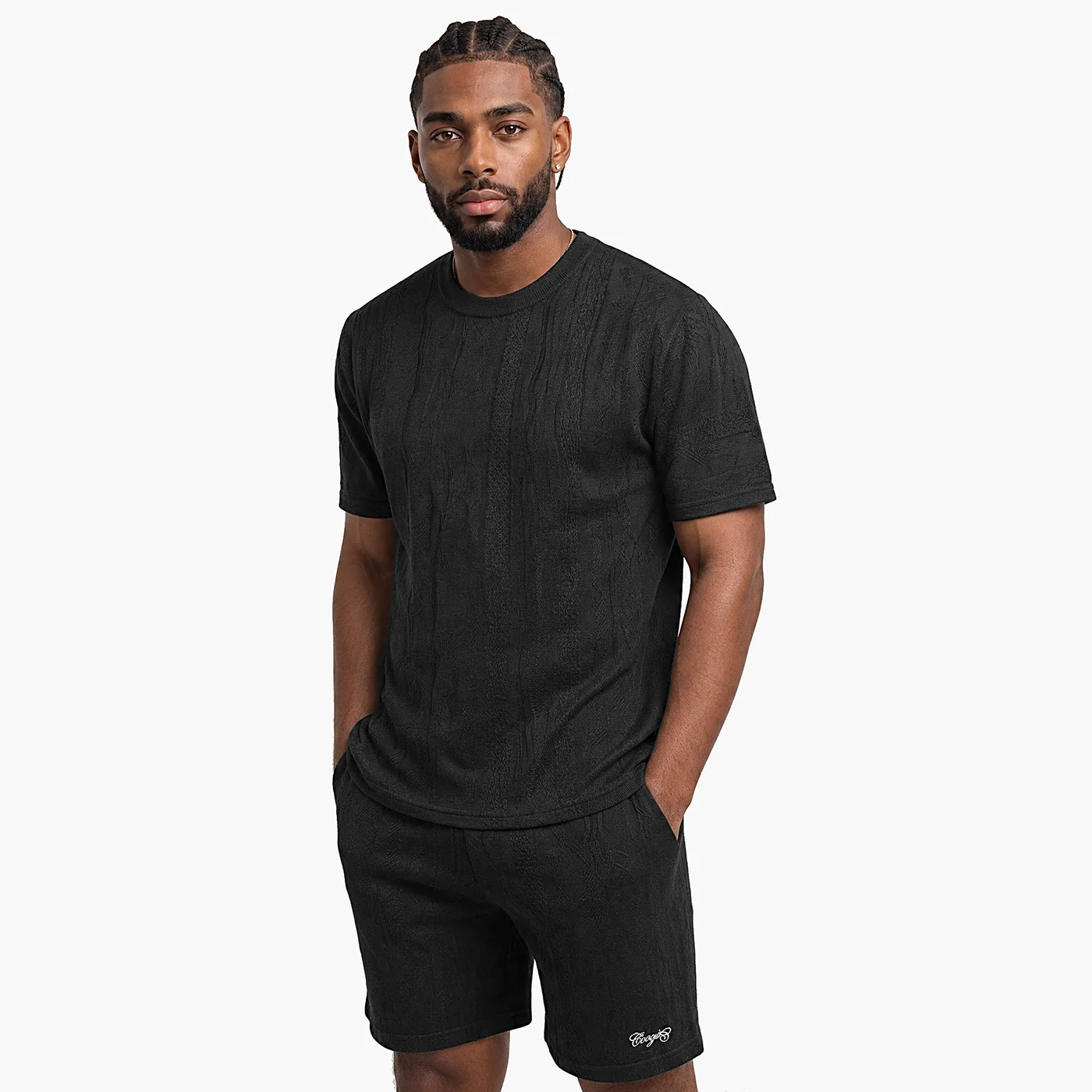 New - COOGI Light Weight Sweater Knit BlackOut Tee - Image 4