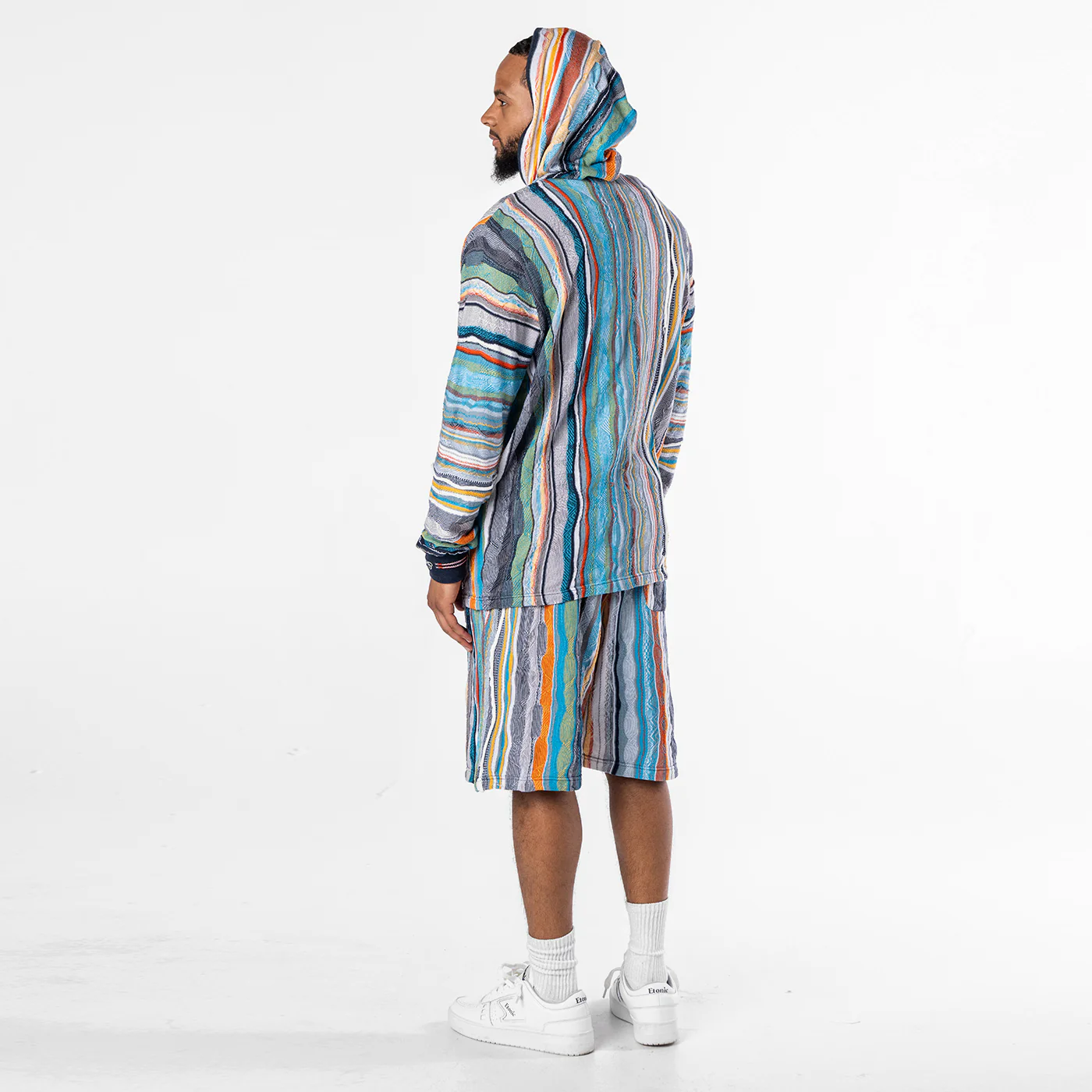 New - COOGI Light Weight Sweater Knit Hoody in Blue and Gray - Image 9