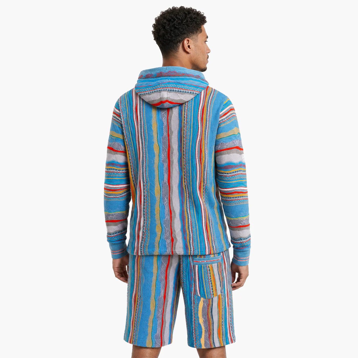 New - COOGI Light Weight Sweater Knit Hoody in Gray and Blue - Image 4
