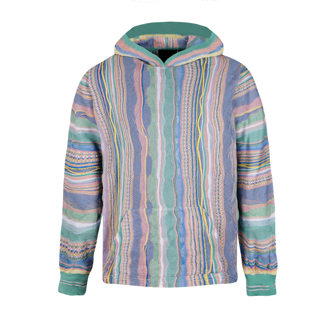 New - COOGI Light Weight Sweater Knit Hoody in Pink and Yellow
