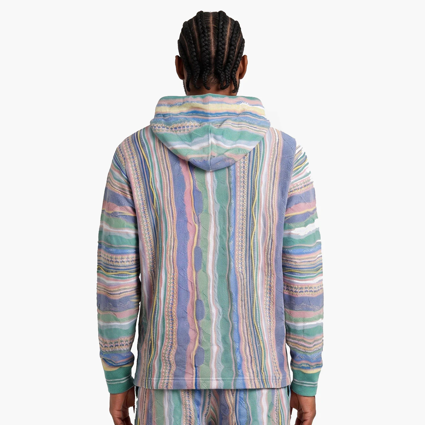 New - COOGI Light Weight Sweater Knit Hoody in Pink and Yellow - Image 3