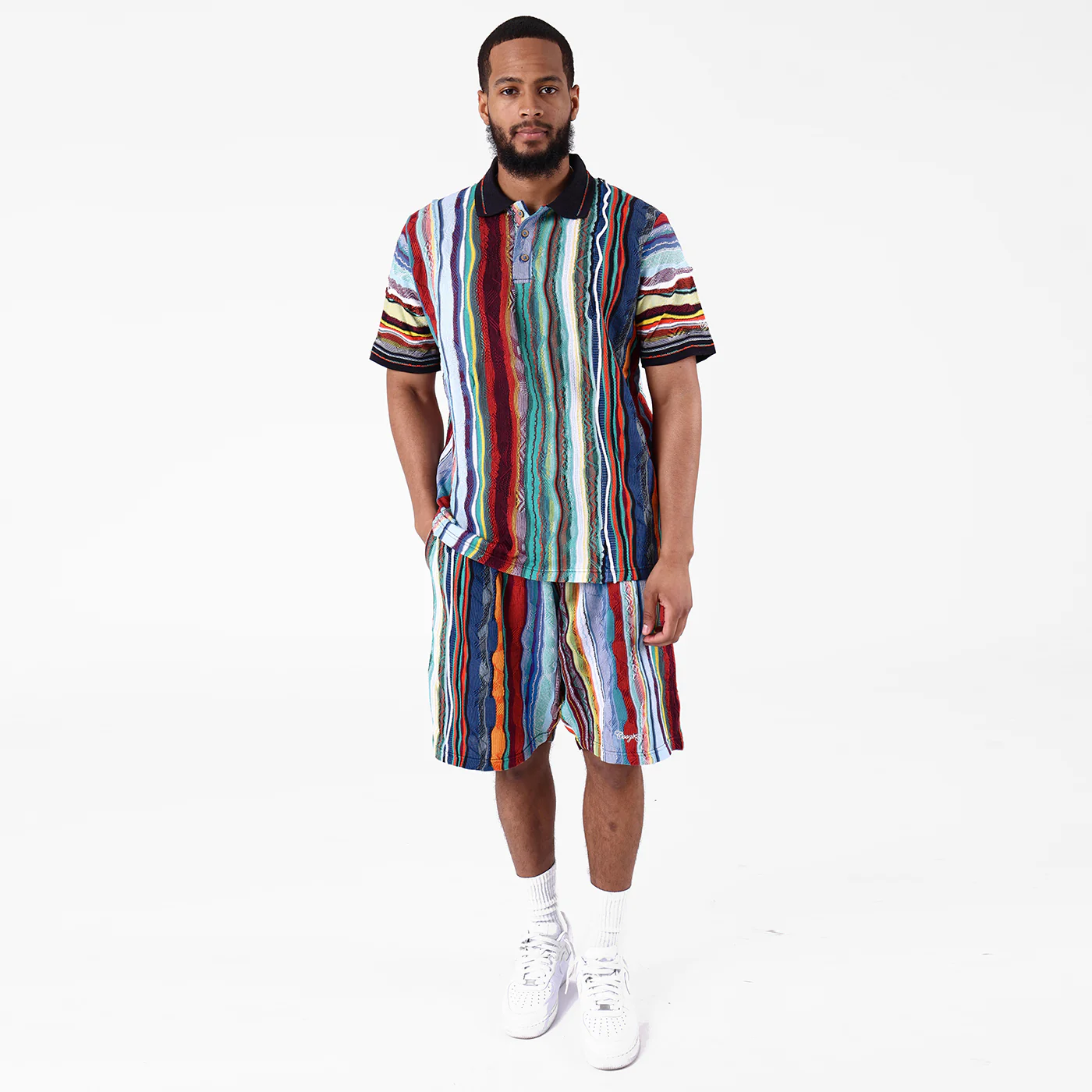 New - COOGI Light Weight Sweater Knit Polo in Jade Black - Image 6