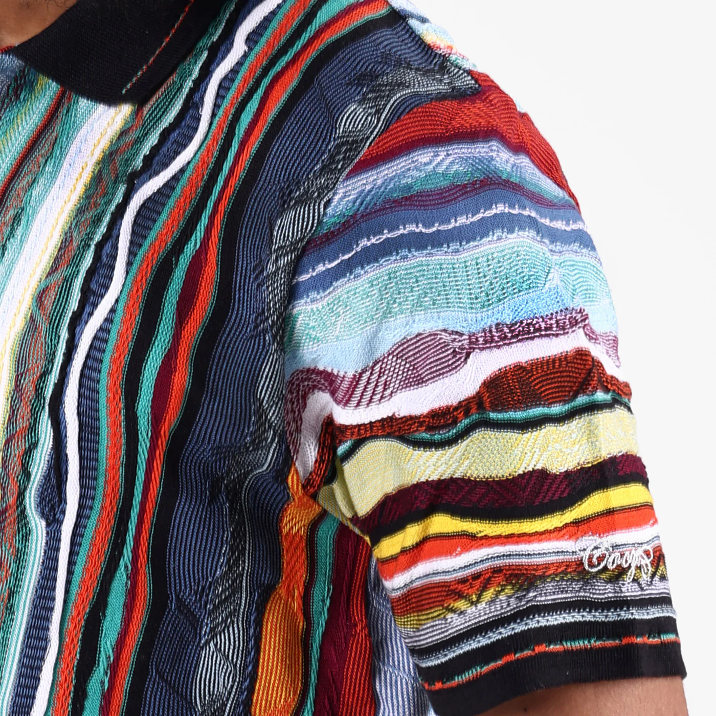 New - COOGI Light Weight Sweater Knit Polo in Jade Black - Image 7