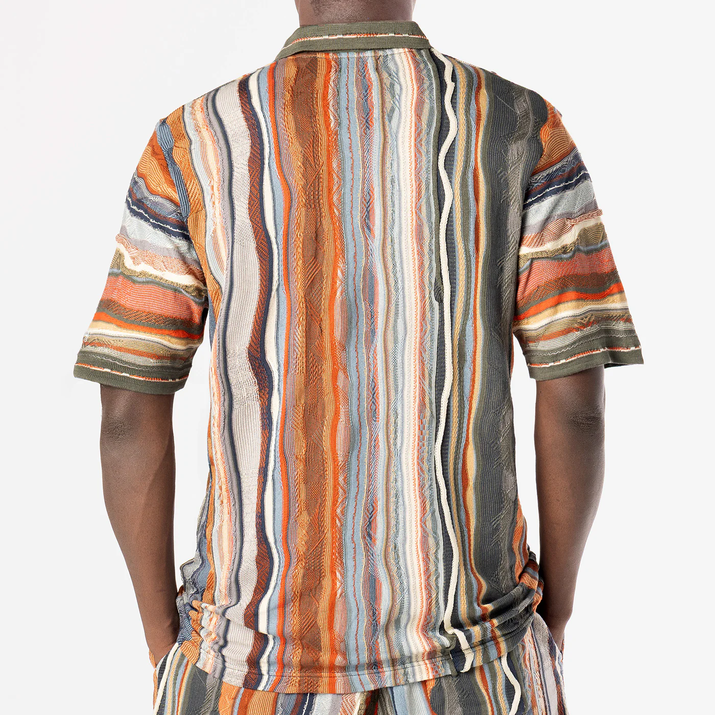 New - COOGI Light Weight Sweater Knit Polo in Natural - Image 4