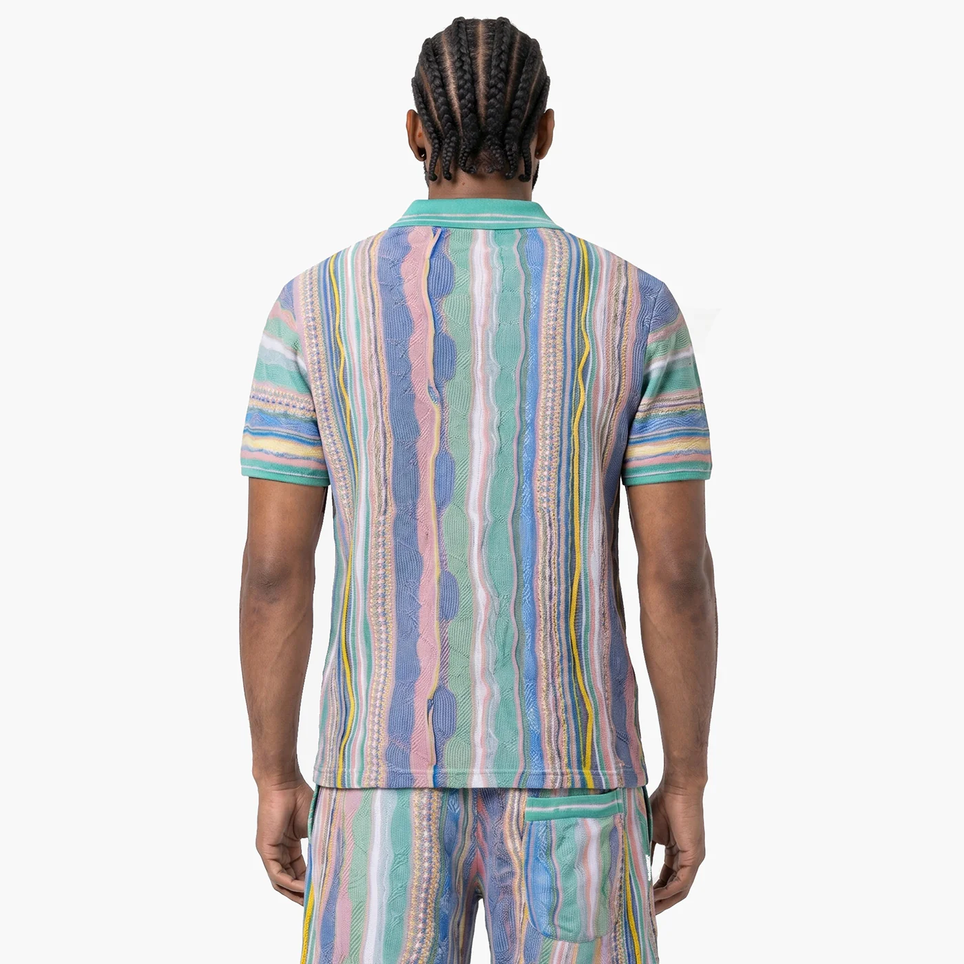 New - COOGI Light Weight Sweater Knit Polo in Pink and Yellow - Image 5