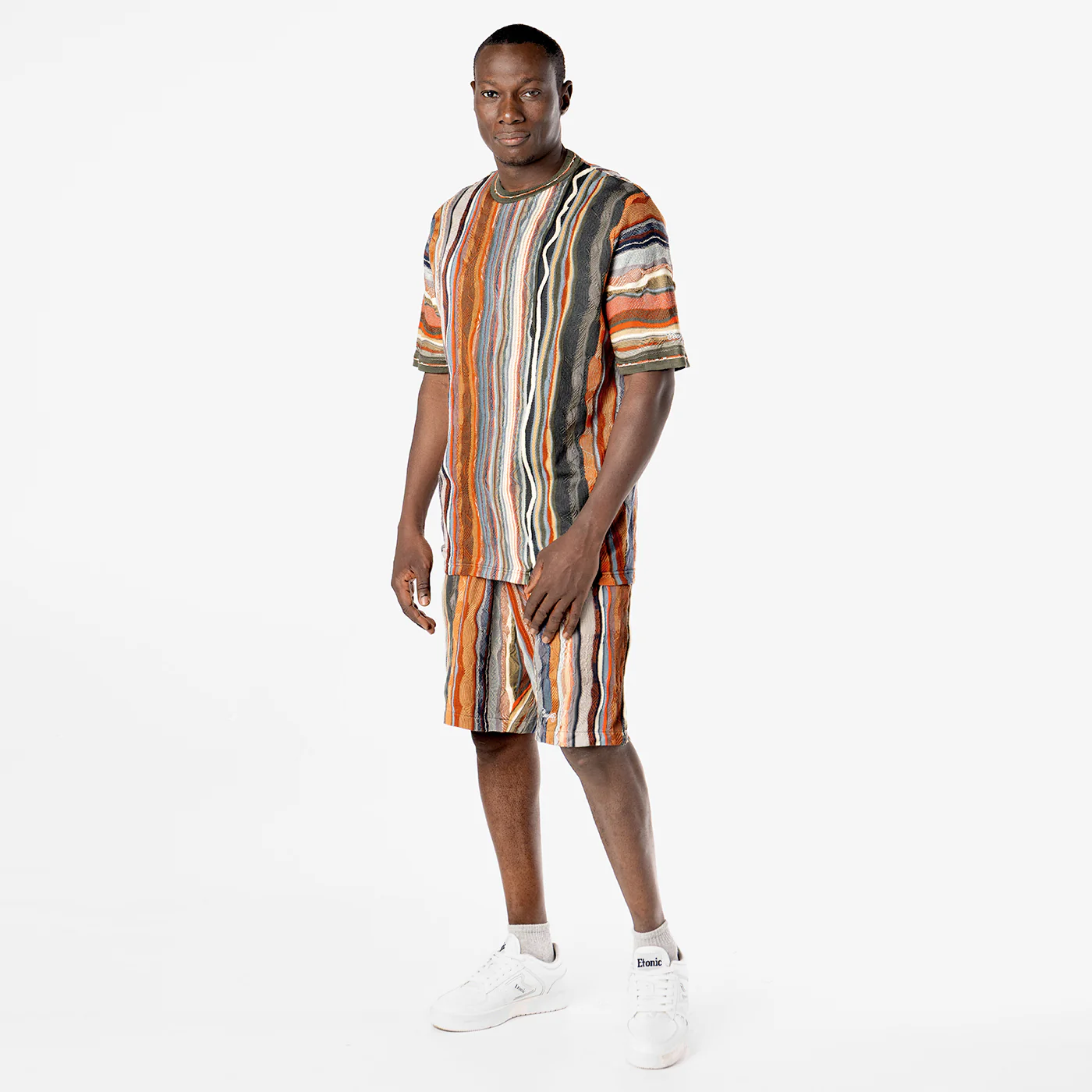 New- COOGI Light Weight Sweater Knit Tee in Natural - Image 5