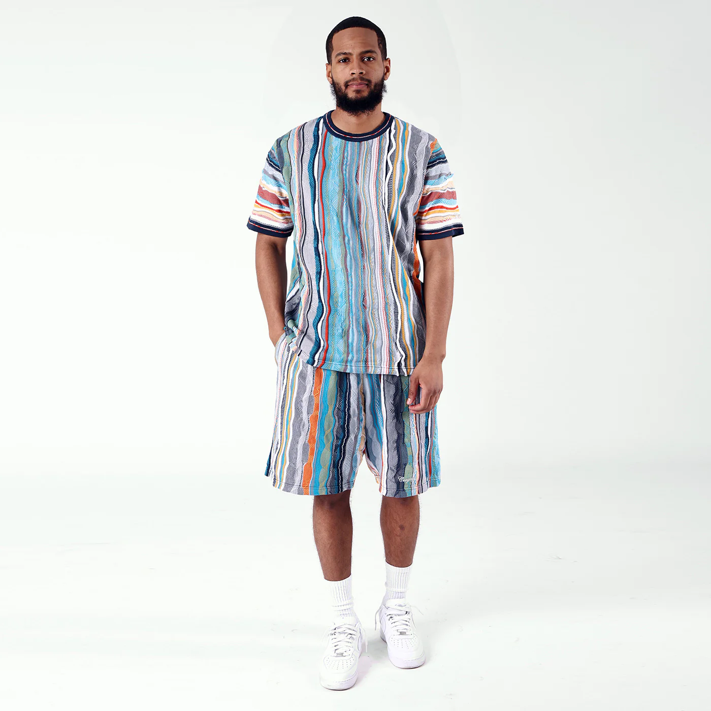 New- COOGI Light Weight Tee in Blue and Gray - Image 5