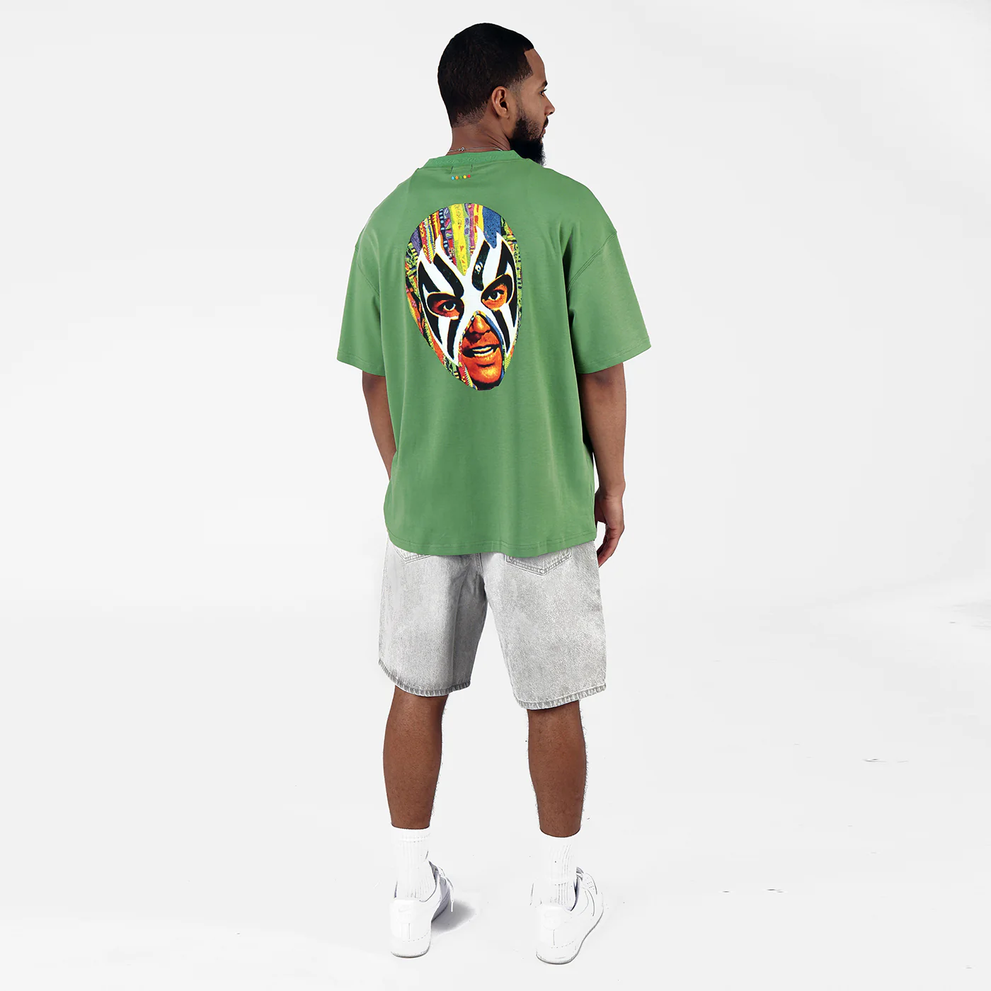 New - COOGI Mask Tee - Oversized - Green - Image 4