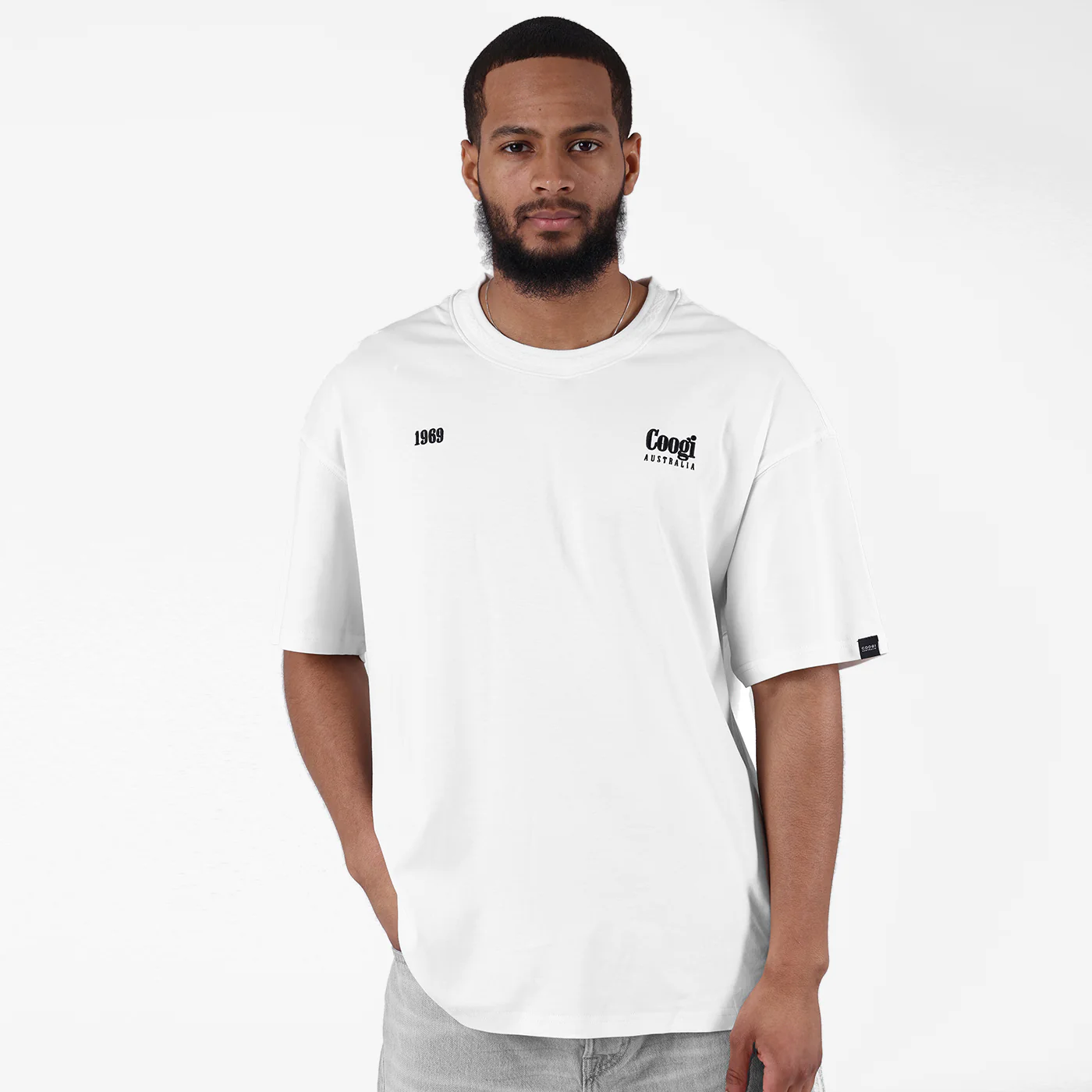 New - COOGI Mask Tee - Oversized - White - Image 3