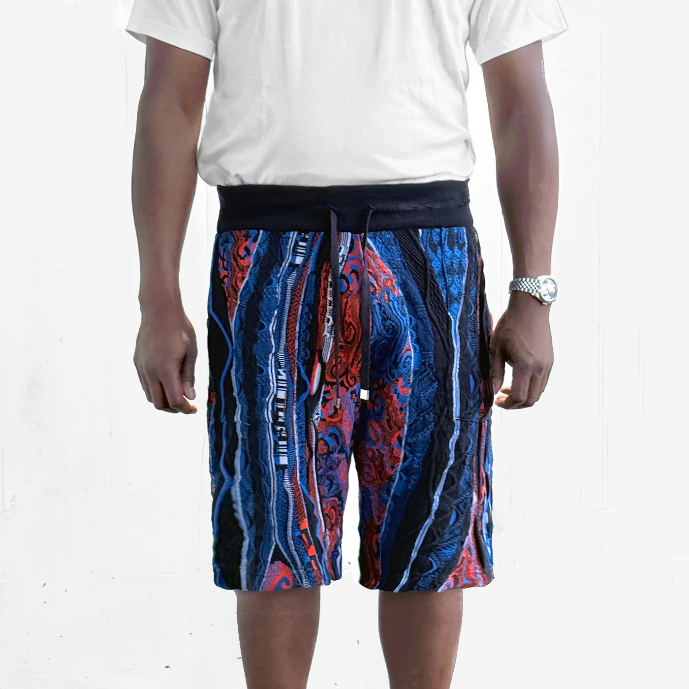 New - COOGI Navy and Orange Sweater Knit Shorts - Image 2