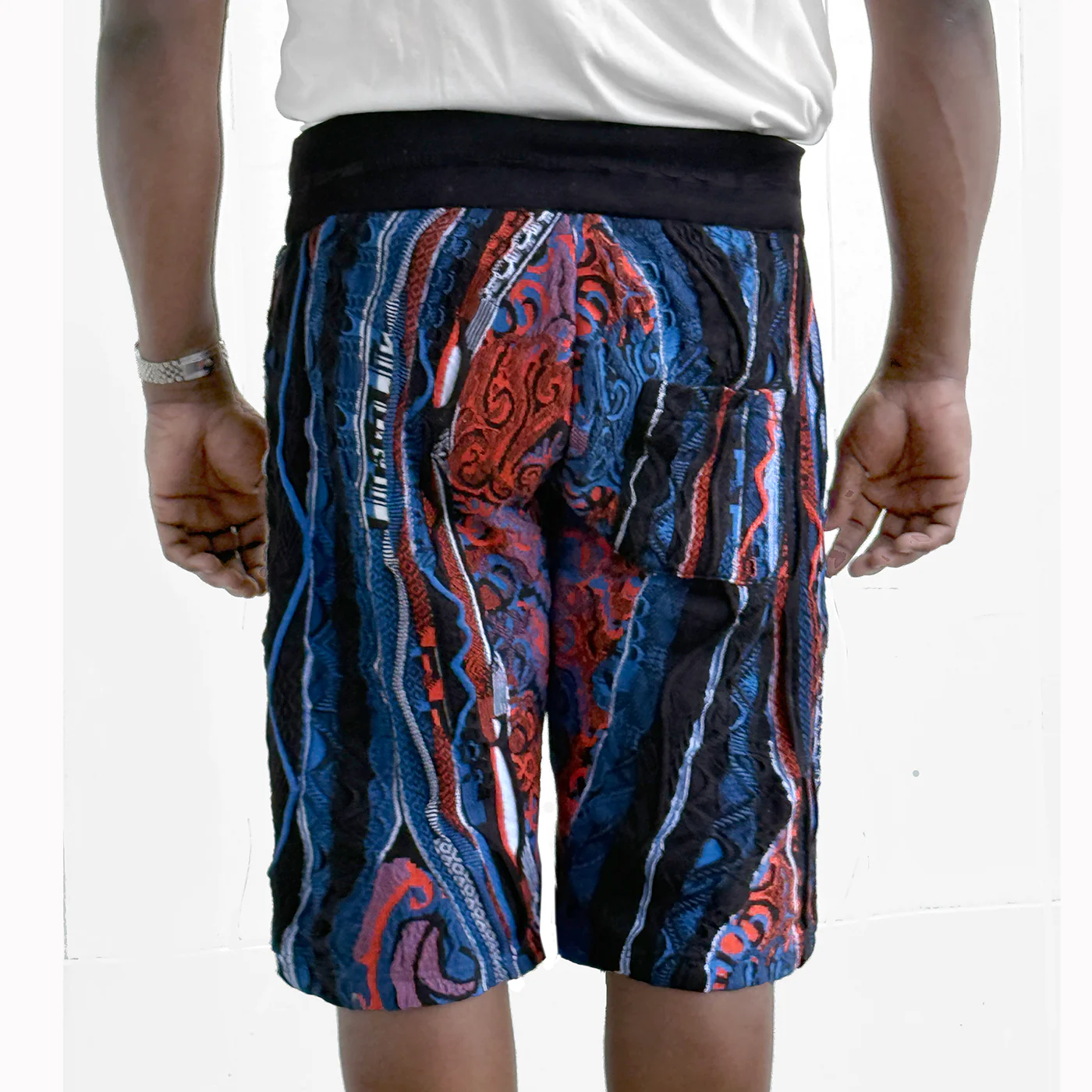 New - COOGI Navy and Orange Sweater Knit Shorts - Image 3