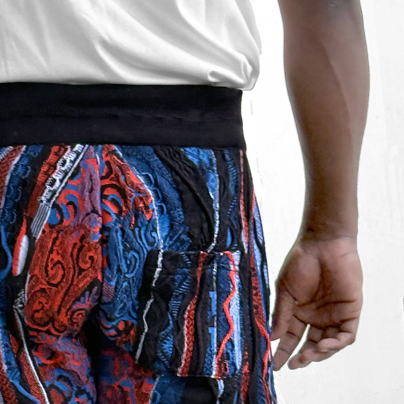 New - COOGI Navy and Orange Sweater Knit Shorts - Image 5