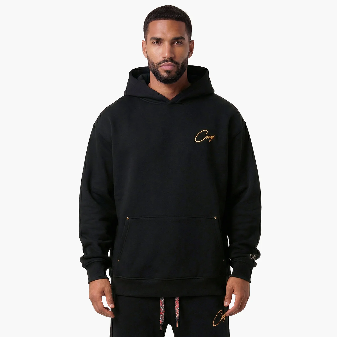New - COOGI Script Hoody - Oversized - Black: COOGI Crown Reserve HeavyLuxe Fleece - Image 3