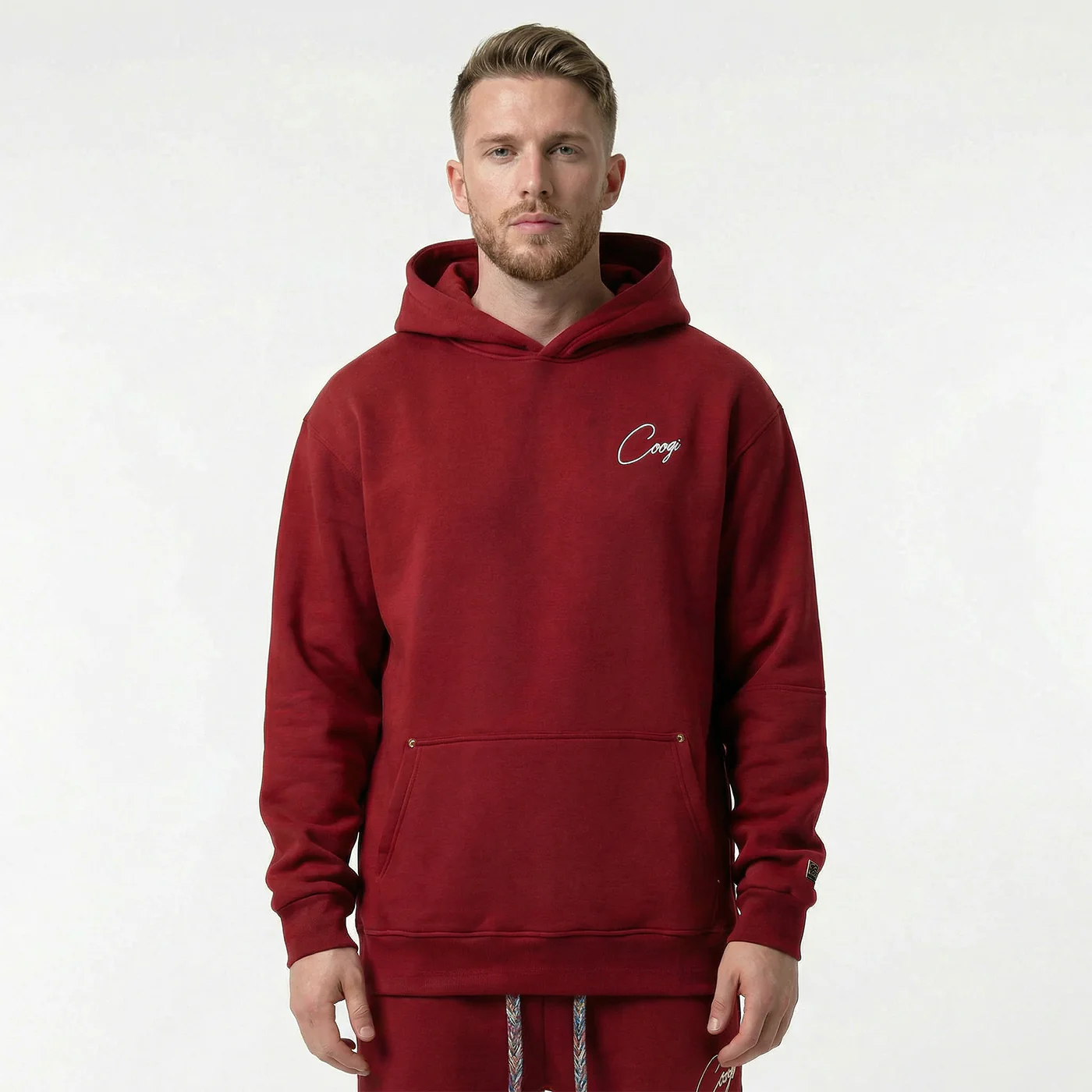 New - COOGI Script Hoody - Oversized - Crimson: COOGI Crown Reserve HeavyLuxe Fleece - Image 3
