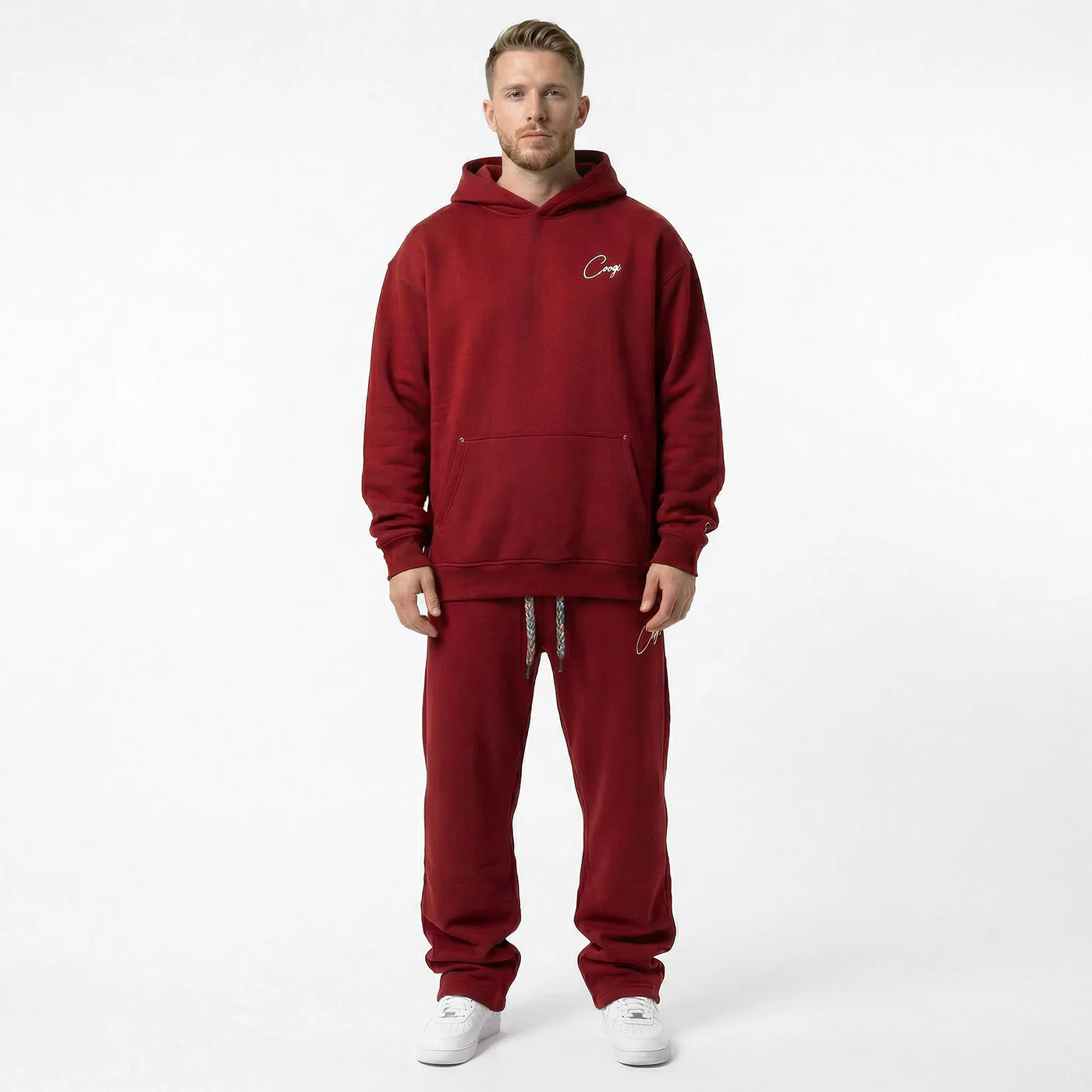 New - COOGI Script Hoody - Oversized - Crimson: COOGI Crown Reserve HeavyLuxe Fleece - Image 7