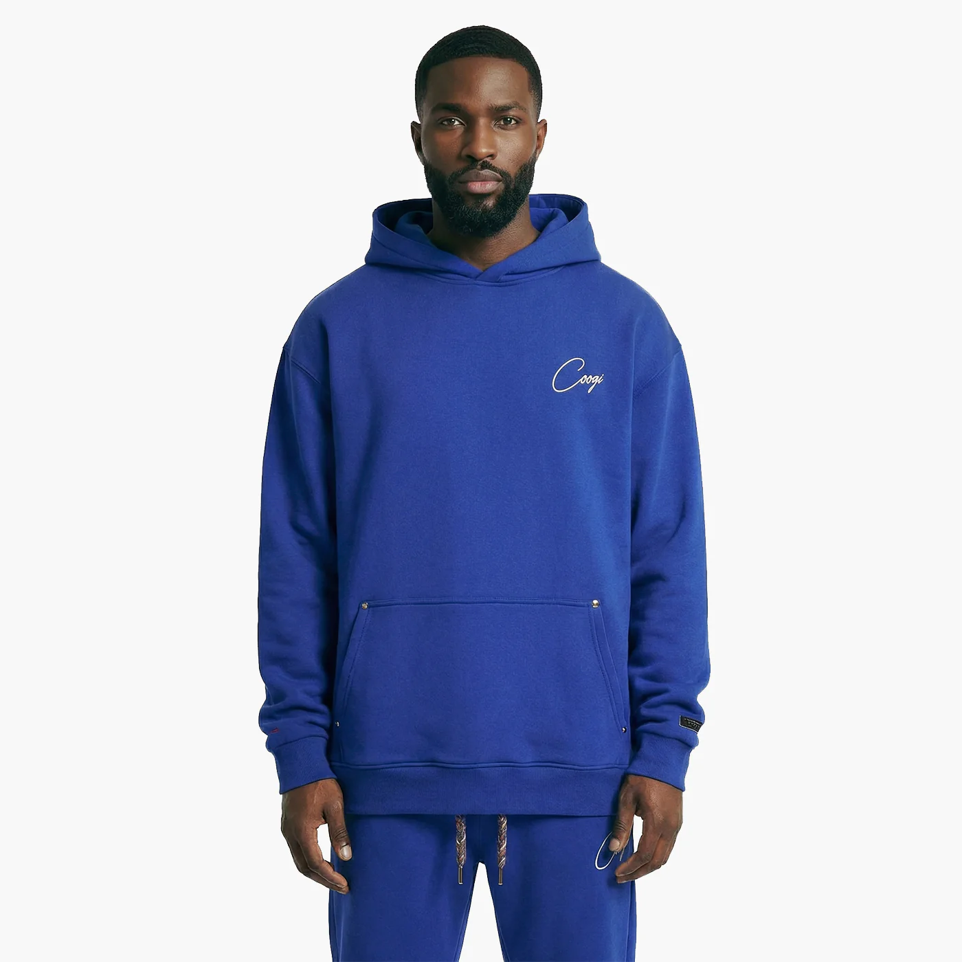 New - COOGI Script Hoody - Oversized - Royal: COOGI Crown Reserve HeavyLuxe Fleece - Image 3