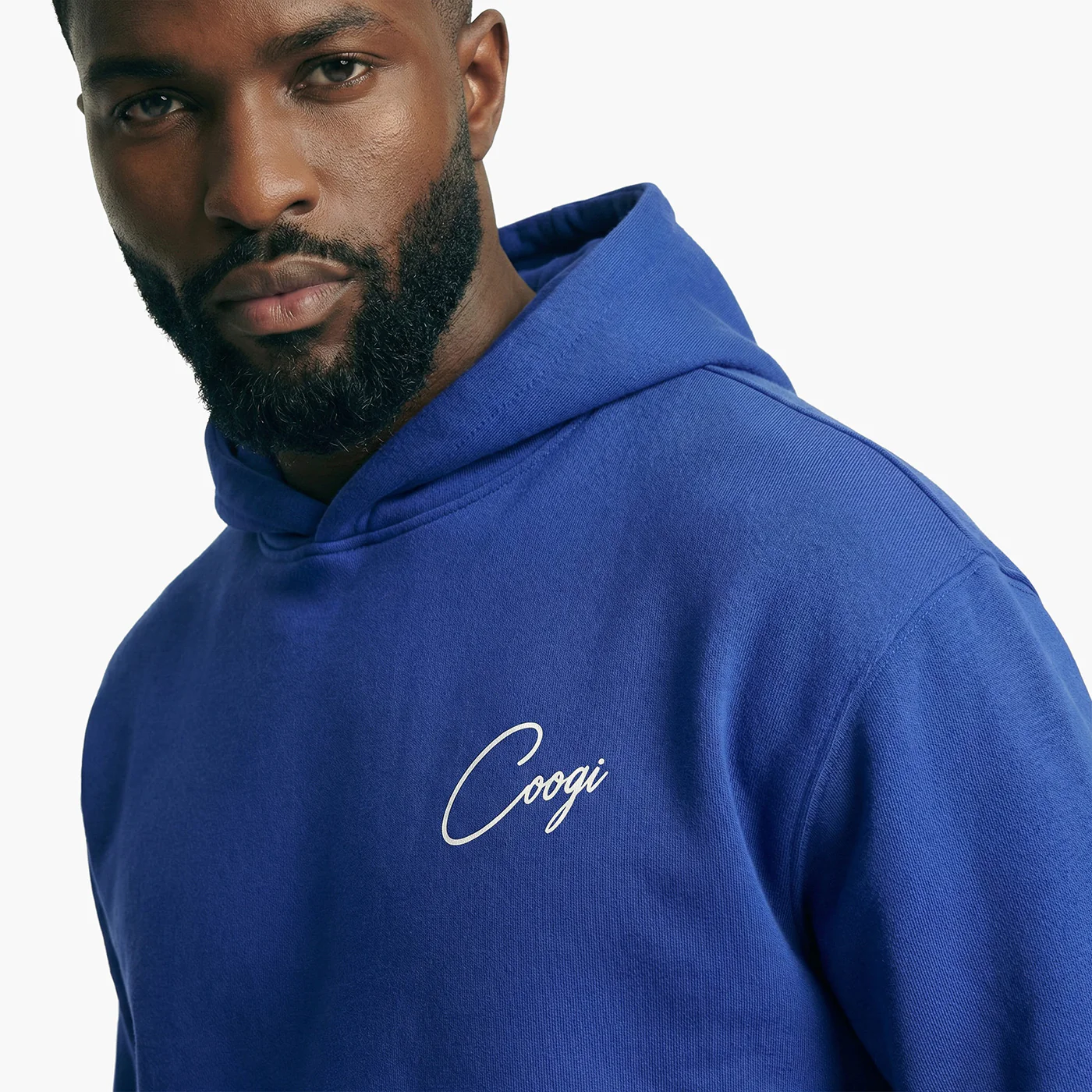 New - COOGI Script Hoody - Oversized - Royal: COOGI Crown Reserve HeavyLuxe Fleece - Image 5