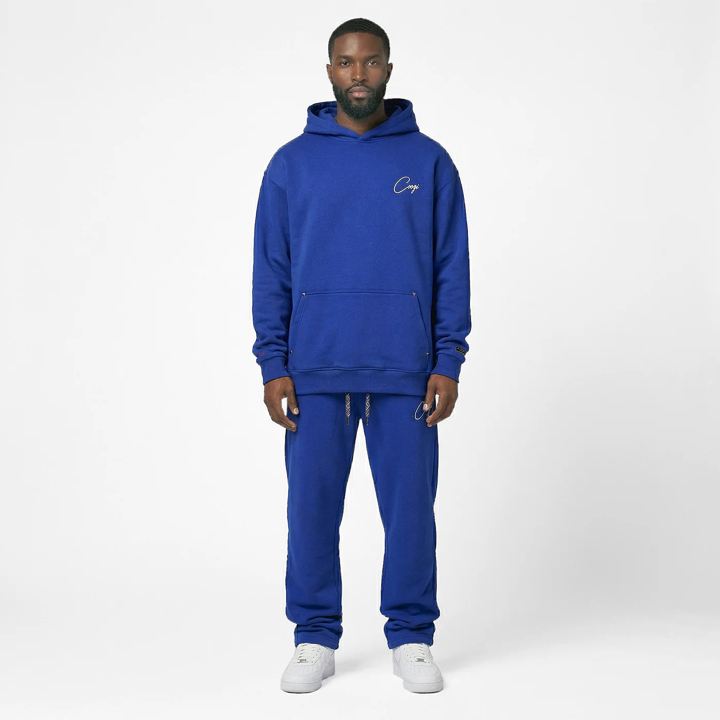 New - COOGI Script Hoody - Oversized - Royal: COOGI Crown Reserve HeavyLuxe Fleece - Image 7