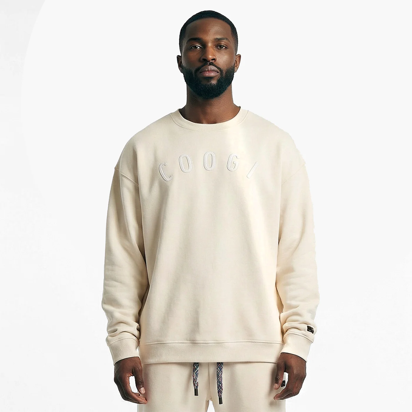 New - COOGI  - Statement Crew - Oversized - Bone: COOGI Crown Reserve HeavyLuxe Fleece - Image 3