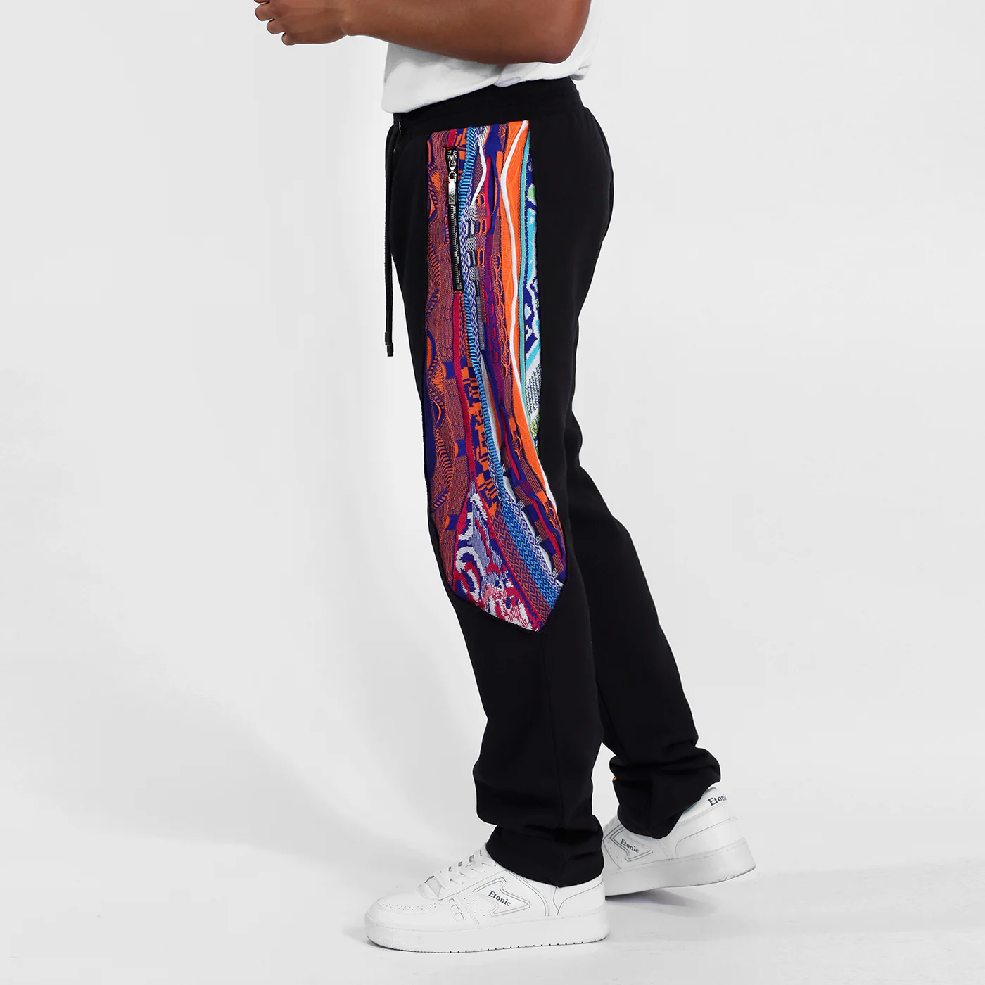 New - COOGI Sweater Pieced Fleece Jogger in Black - Image 3