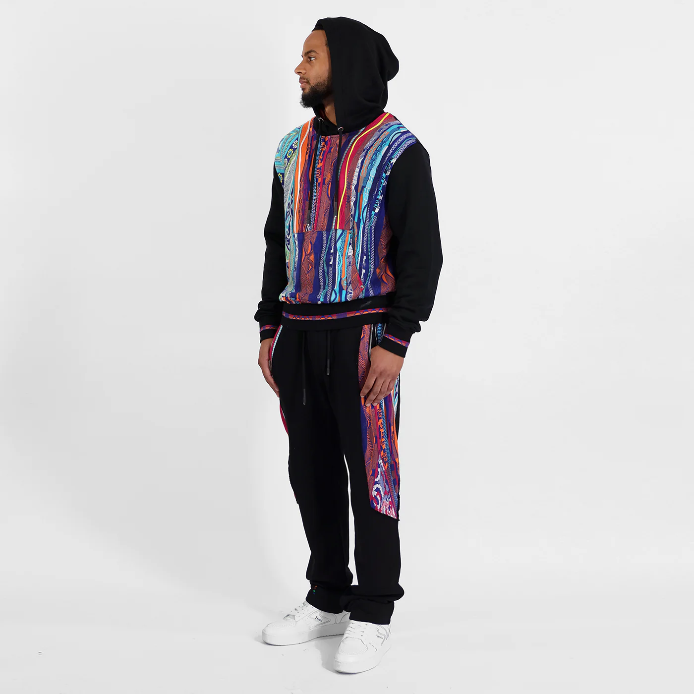 New - COOGI Sweater Pieced Fleece Jogger in Black - Image 5