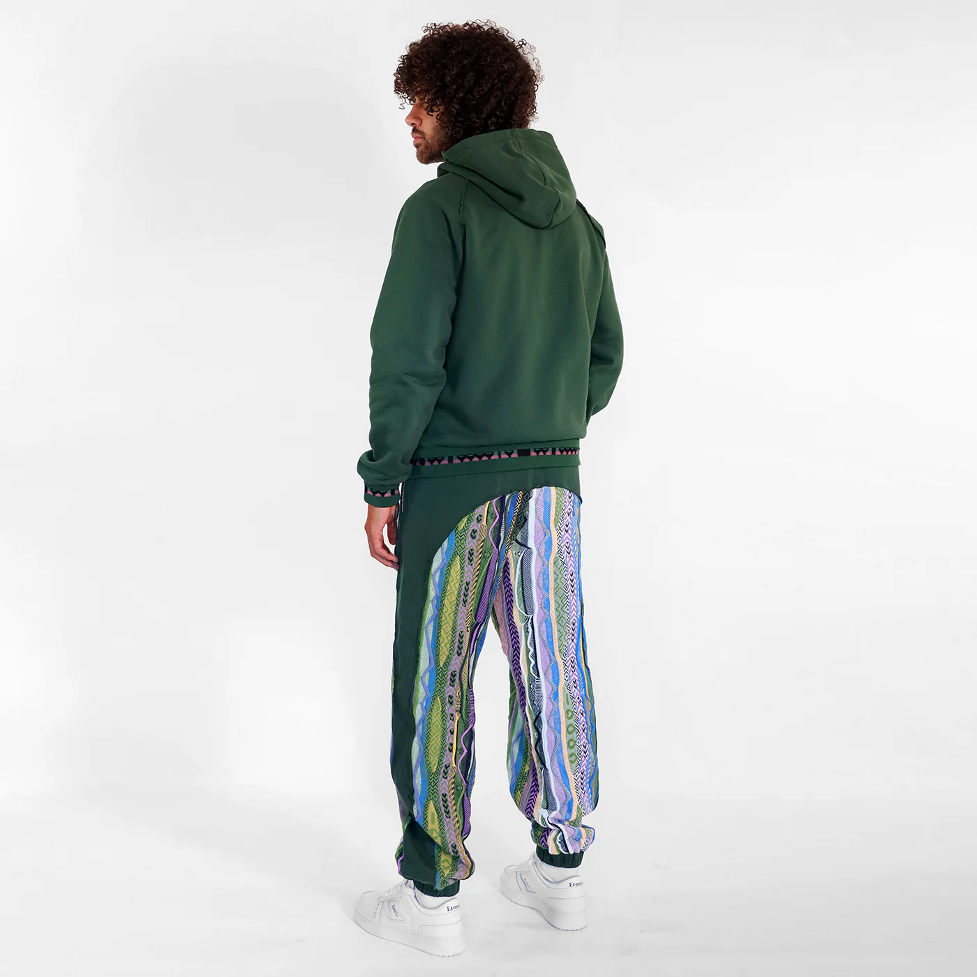 New - COOGI Sweater Pieced Fleece Jogger in Green - Image 6