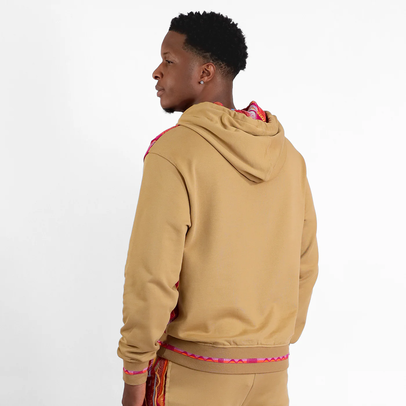 New -COOGI Sweater Pieced Hoody in Khaki - Image 3