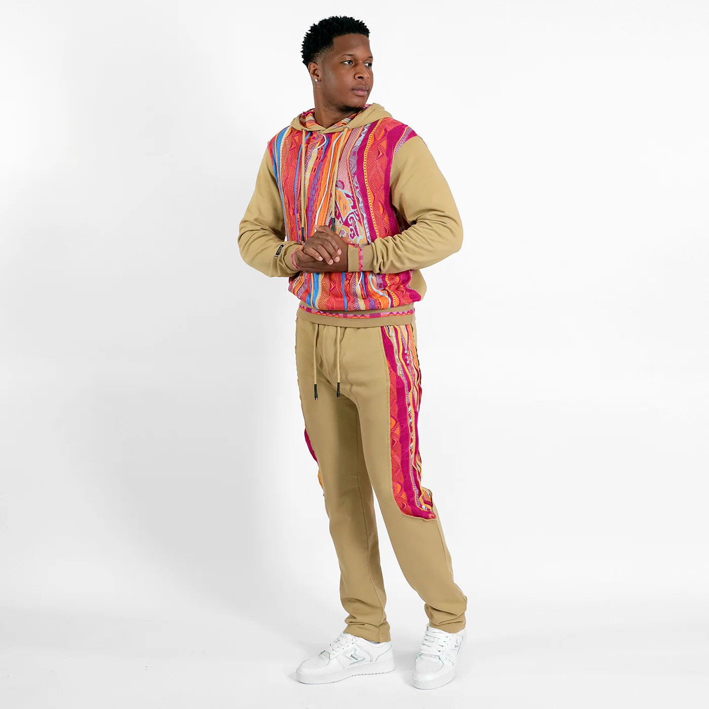 New -COOGI Sweater Pieced Jogger In Khaki - Image 5