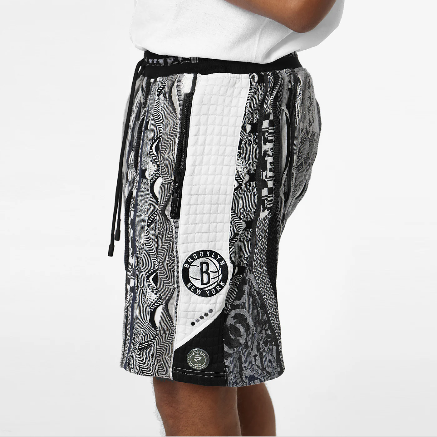 New - COOGI X NBA X Protege - Brooklyn Nets Sweater Knit Basketball Shorts - Image 3