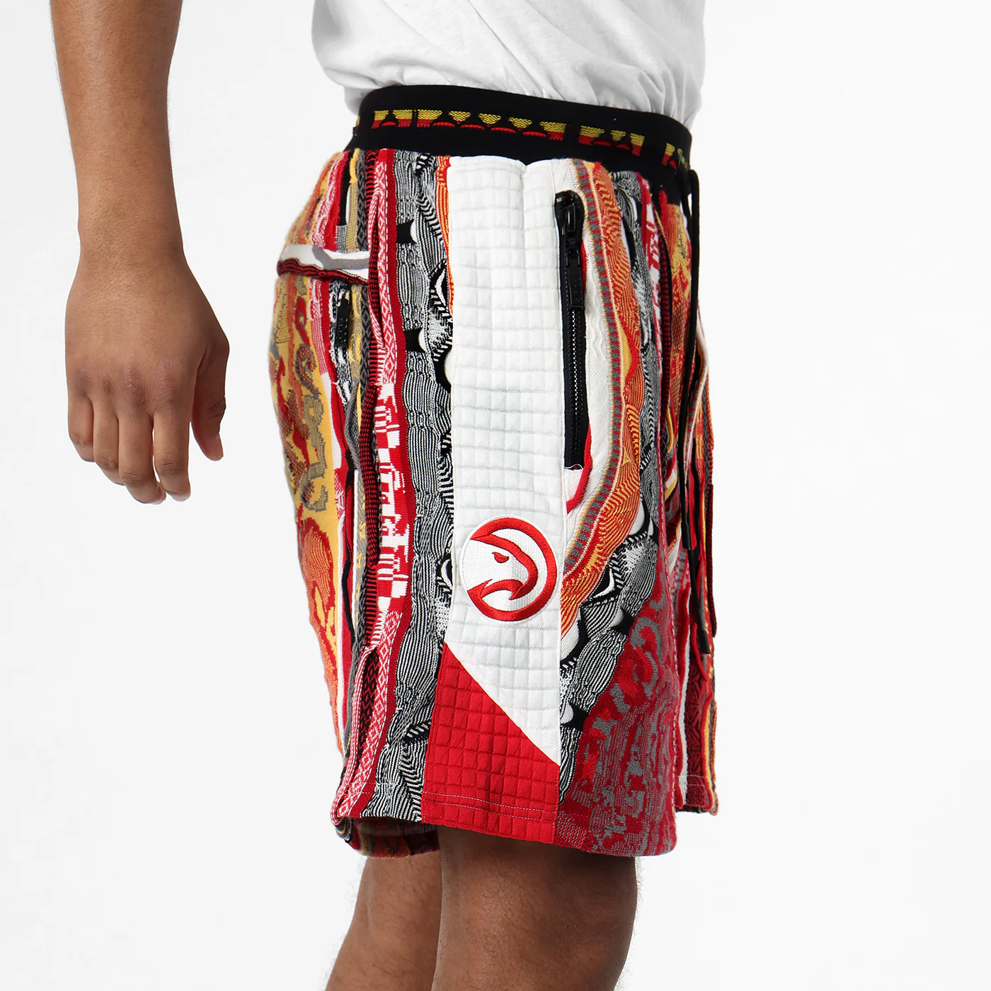 New - COOGI X NBA X Protege - Atlanta Hawks Sweater Knit Basketball Shorts - Image 3