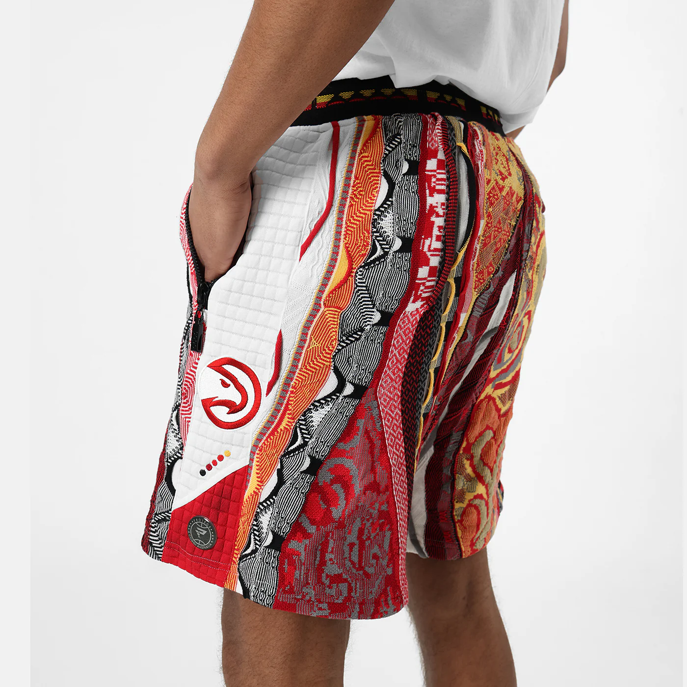 New - COOGI X NBA X Protege - Atlanta Hawks Sweater Knit Basketball Shorts - Image 5