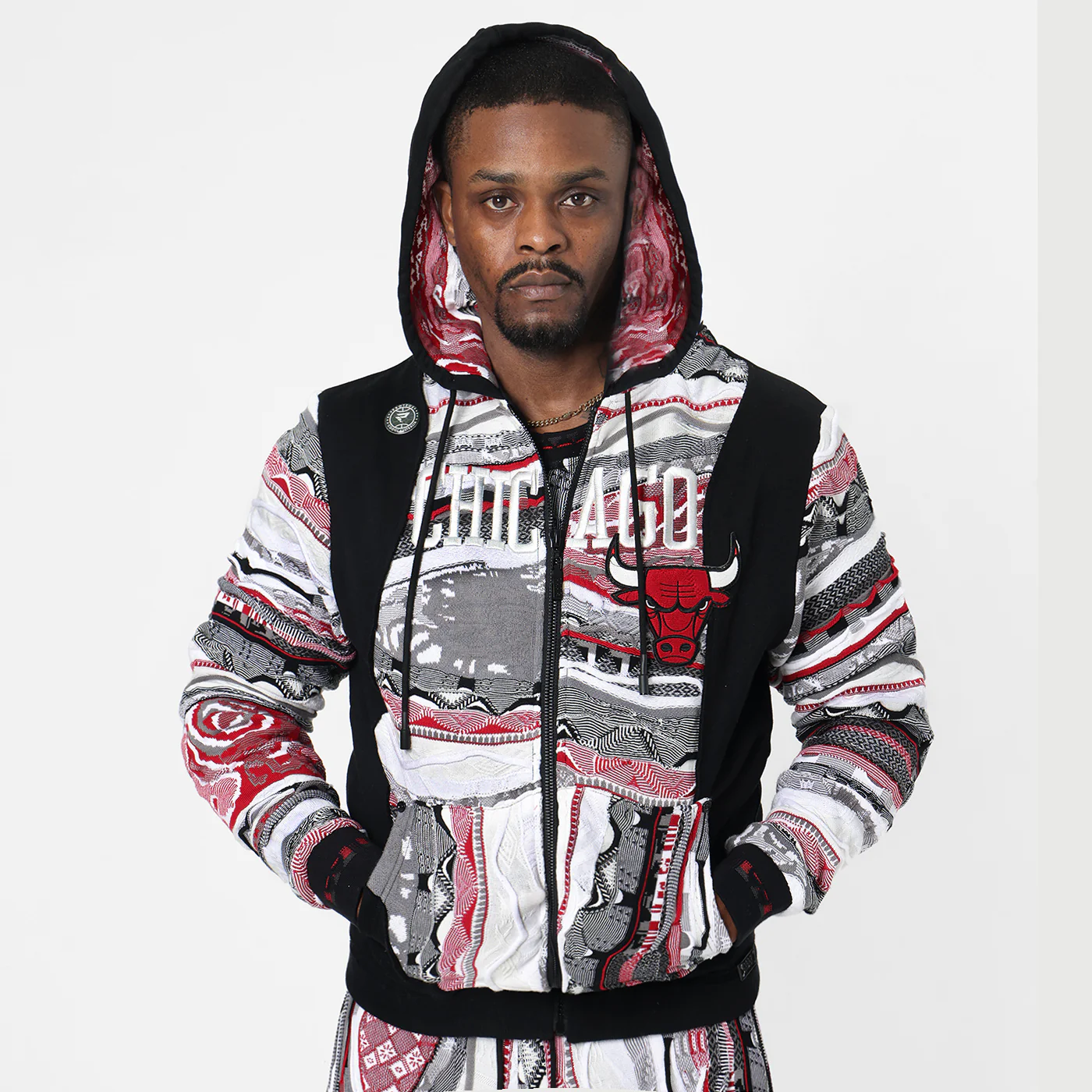 New - COOGI X NBA X Protege - Chicago Bulls Full Zip Hoody - Image 2
