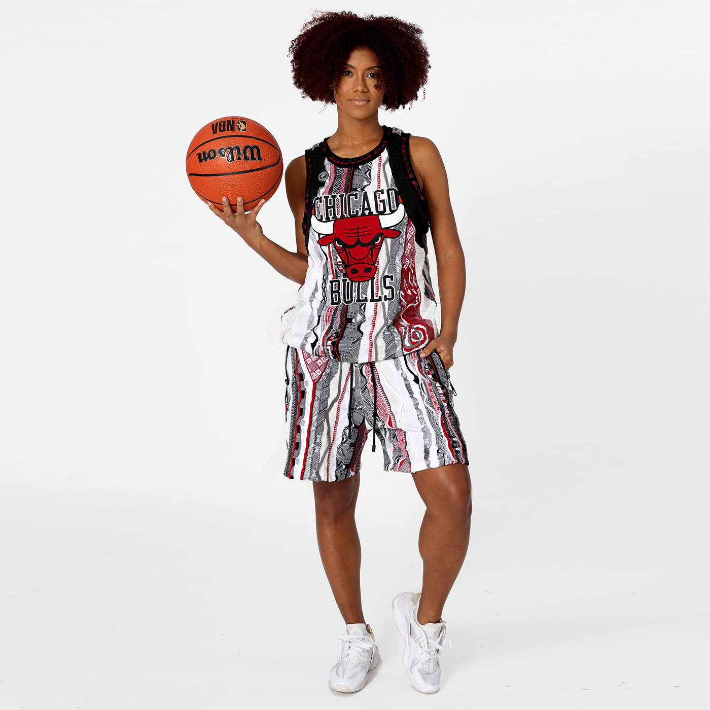 New - COOGI X NBA X Protege - Chicago Bulls Sweater Knit Basketball Shorts - Image 5
