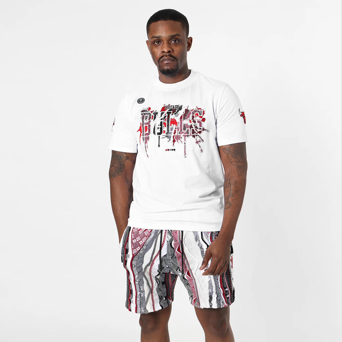 New - COOGI X NBA X Protege - Chicago Bulls Sweater Knit Basketball Shorts - Image 8